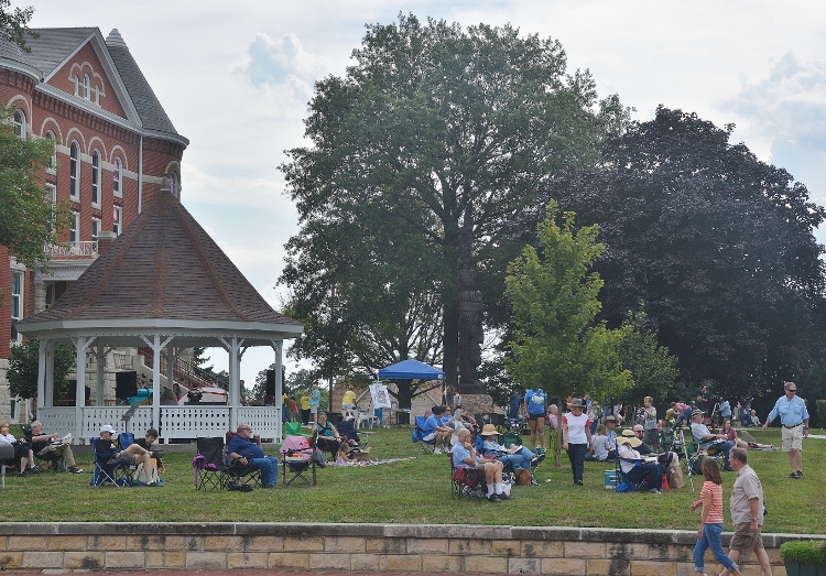 lawn-covered with people